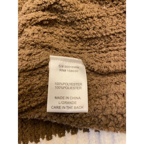 Love Tree Sweater Women’s L Brown V-Neck Ribbed Knit Striped Trim - Picture 4 of 13